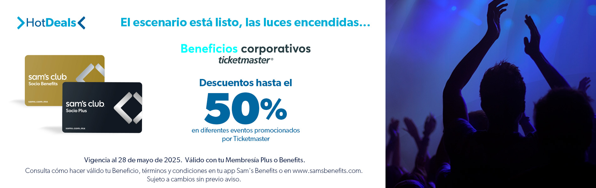 Sam's Club samsclub samsbenefits hazte socio cine viajes hot deals restaurantes educacion ropa accesorio mascotas salud entretenimiento fitness puntos